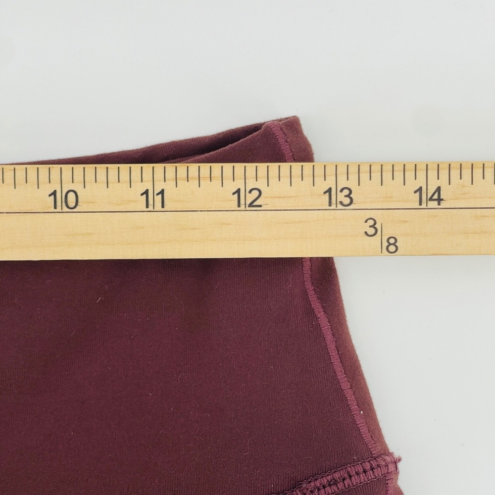 Prana Women's Burgundy High Waist Capris Leggings Size S - Picture 7 of 11